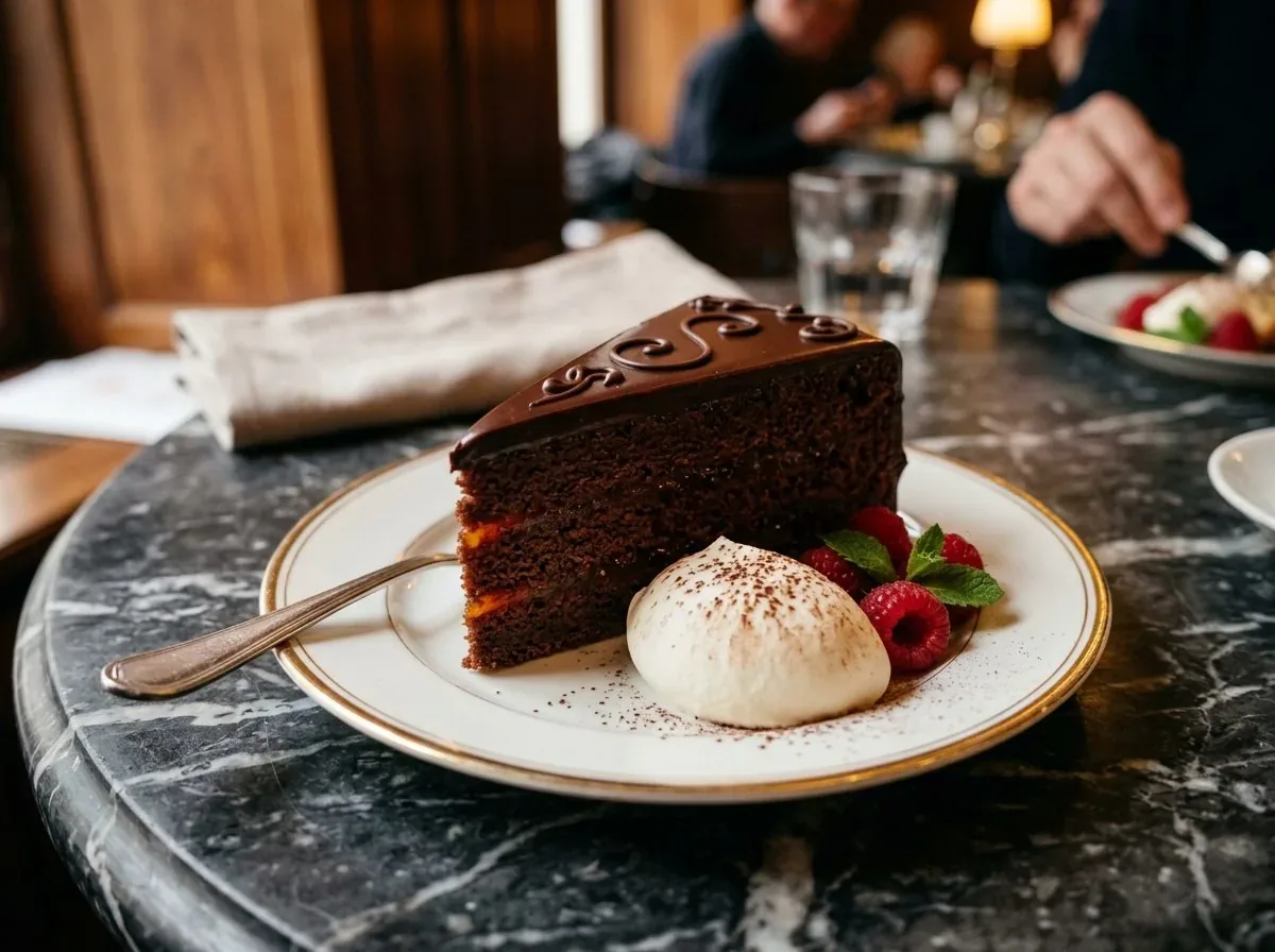 Torta Sachertorte vienense de chocolate belga